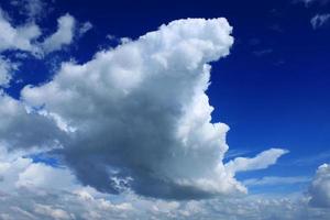 Blue sky and beautiful white clouds. photo