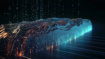 3d rendering of data storage concept. Computer generated abstract background,Digital data storage concept photo