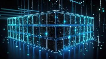 3d rendering of data storage concept. Computer generated abstract background,Digital data storage concept photo