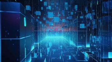 3d rendering of data storage concept. Computer generated abstract background,Digital data storage concept photo