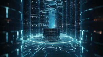3d rendering of data storage concept. Computer generated abstract background,Digital data storage concept photo