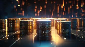 3d rendering of data storage concept. Computer generated abstract background,Digital data storage concept photo