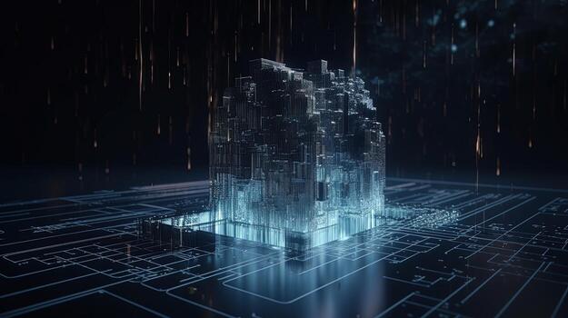 3d rendering of data storage concept. Computer generated abstract background,Digital data storage concept photo