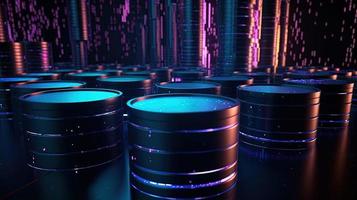 3d rendering of data storage concept. Computer generated abstract background,Digital data storage concept photo