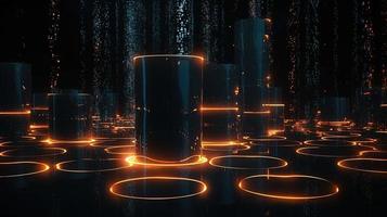 3d rendering of data storage concept. Computer generated abstract background,Digital data storage concept photo