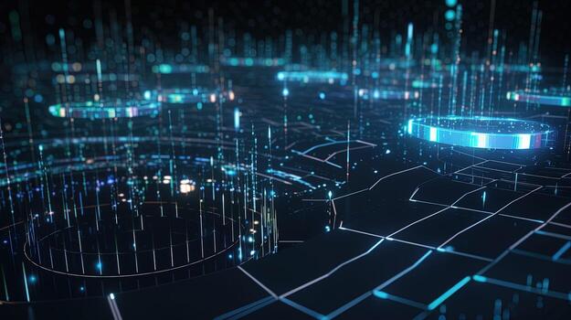 3d rendering of data storage concept. Computer generated abstract background,Digital data storage concept photo