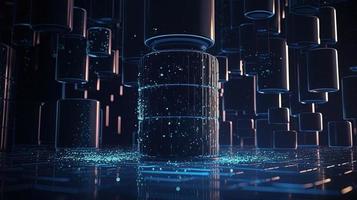 3d rendering of data storage concept. Computer generated abstract background,Digital data storage concept photo