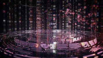 3d rendering of data storage concept. Computer generated abstract background,Digital data storage concept photo