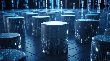 3d rendering of data storage concept. Computer generated abstract background,Digital data storage concept photo