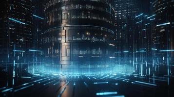 3d rendering of data storage concept. Computer generated abstract background,Digital data storage concept photo