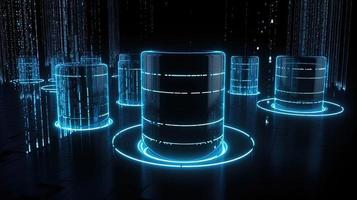 3d representación de datos almacenamiento concepto. computadora generado resumen fondo digital datos almacenamiento concepto foto