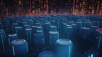 3d rendering of data storage concept. Computer generated abstract background,Digital data storage concept photo