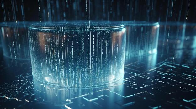3d rendering of data storage concept. Computer generated abstract background,Digital data storage concept photo