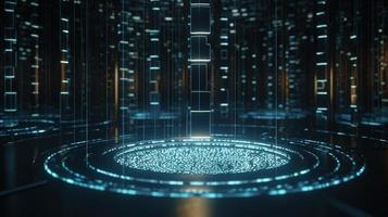 3d rendering of data storage concept. Computer generated abstract background,Digital data storage concept photo