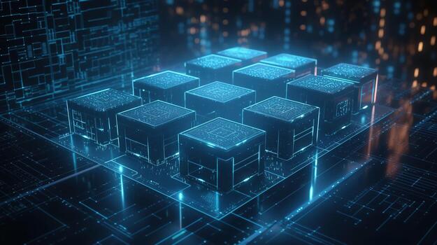 3d rendering of data storage concept. Computer generated abstract background,Digital data storage concept photo