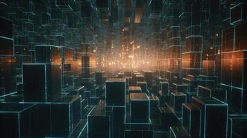 3d rendering of data storage concept. Computer generated abstract background,Digital data storage concept photo
