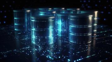 3d rendering of data storage concept. Computer generated abstract background,Digital data storage concept photo