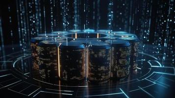 3d rendering of data storage concept. Computer generated abstract background,Digital data storage concept photo