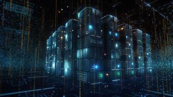 3d rendering of data storage concept. Computer generated abstract background,Digital data storage concept photo