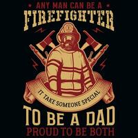 Firefighter graphics tshirt design vector