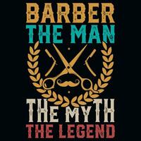 Barber tshirt design vector