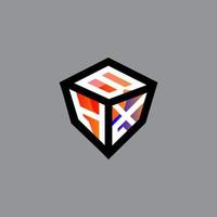 BHX letter logo creative design with vector graphic, BHX simple and modern logo.