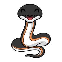 Cute gold albertisi snake cartoon vector