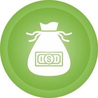 icono de vector de bolsa de dinero