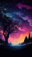 Abstract outer space endless nebula galaxy background. Large view of a colorful dark nebula in space. Cosmic background with bright shining stars, galaxies, and a deep universe. photo