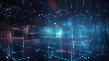 3d rendering of data storage concept. Computer generated abstract background,Digital data storage concept photo