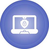 Laptop Security Vector Icon