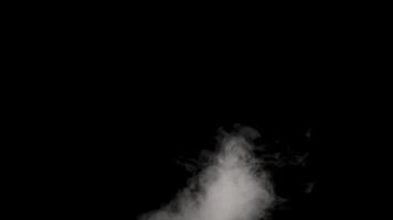 White smoke on black background video