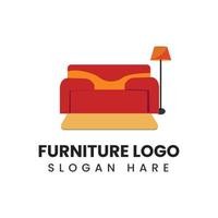 Modern home furniture logo design vector template.