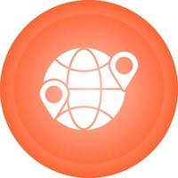 icono de vector de ubicación de globo