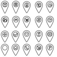 Map Pin vector icon set. pointer illustration sign collection. Navigation symbol.