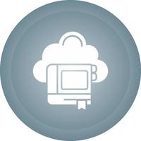 icono de vector de biblioteca de nube