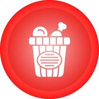 Chicken Bucket Vector Icon