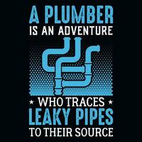 Plumbers tshirt design vector