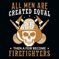 Firefighter graphics tshirt design vector