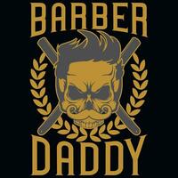 Barbero gráficos camiseta diseño vector