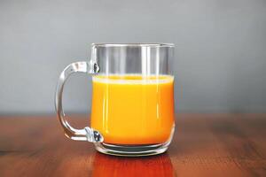 naranja jugo en vaso taza, generativo ai foto