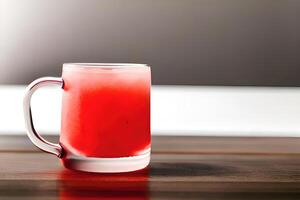 Watermelon Juice in a Glass Mug, photo