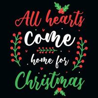 Christmas typography tshirt design vector