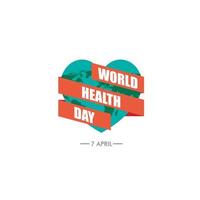 World Health Day heart and stethoscope design. IEPS 10 vector. vector