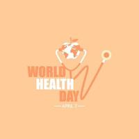 World Health Day. Healthy lifestyle Design element in pastel colors with textures vector