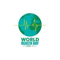 World Health Day is a global health awareness day celebrated every year on 7th April. Vector illustration design