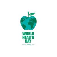 World health day illustration concept vector