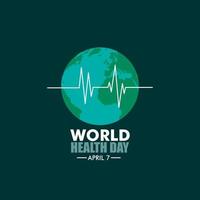 World Health Day. Healthy lifestyle. Design elements in pastel colors with texture vector