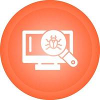 icono de vector de virus de búsqueda