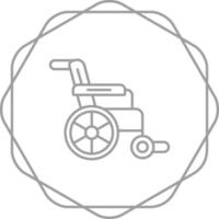 icono de vector de silla de ruedas